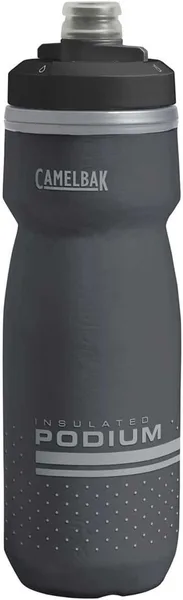 CamelBak Podium Chill Insulated Bike Squeeze Water Bottle, Cold Retention for Cycling, 21oz, Black