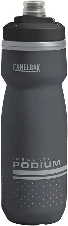 CamelBak Podium Chill Insulated Bike Squeeze Water Bottle, Cold Retention for Cycling, 21oz, Black
