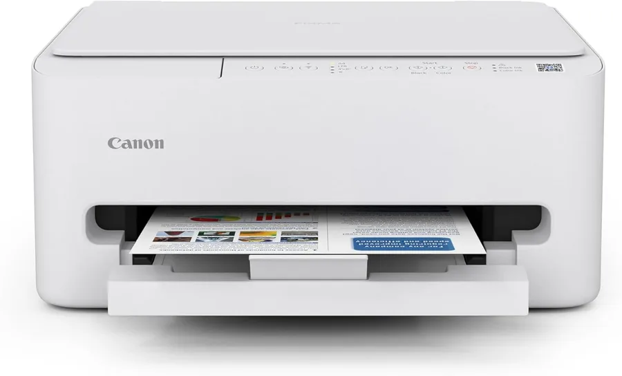 Canon PIXMA TS4320 Wireless Color Inkjet Printer for Duplex Printing, White – Home Printer with Copier/Scanner, Compact Desig