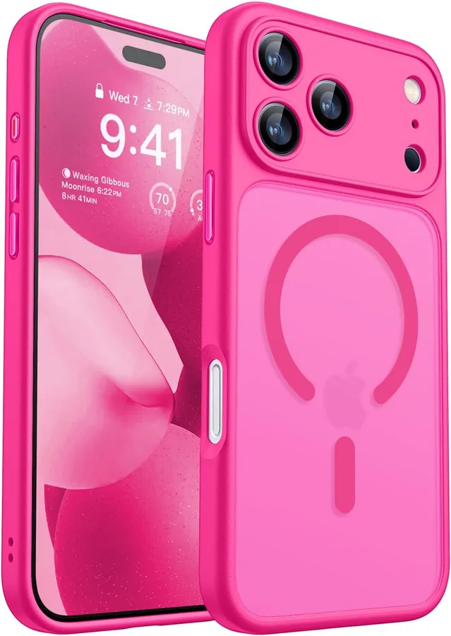 CANSHN Magnetic Compatible with iPhone 17 Pro Max Case, Upgraded [Full Camera Protection] [Compatible with Magsafe] [Transluc
