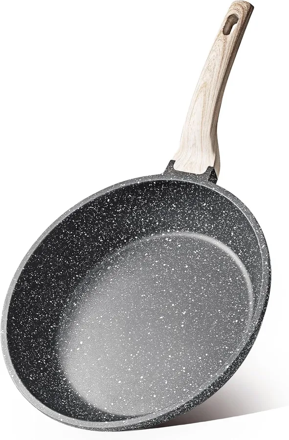 CAROTE Nonstick Frying Pan Skillet,Non Stick Granite Fry Pan Egg Pan Omelet Pans, Stone Cookware Chef's Pan, PFOA Free,Induct