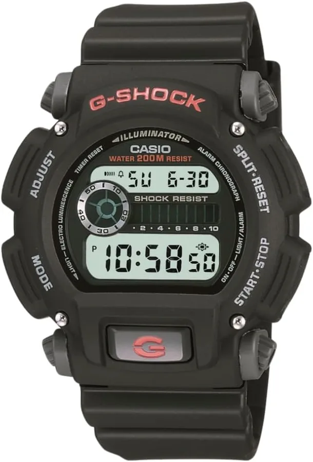 Casio DW9052 Series | Men’s Digital Watch | G-Shock | 1/100 SEC Stop Watch | Countdown Timer | LED Light | 200M WR | Shock Re