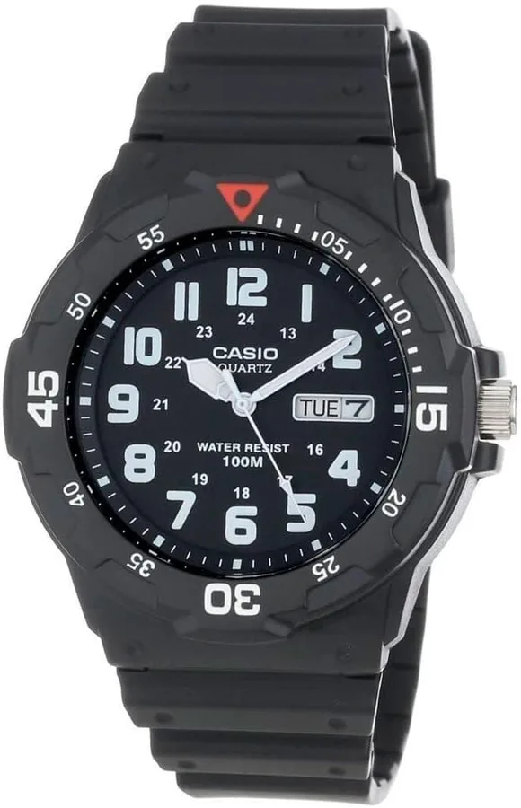 Casio MRW200H Series | Unisex Analog Watch | 100M WR | Stainless Steel Case | Resin Band | 2 Hand Analog (HR, Min, SEC) | Dat