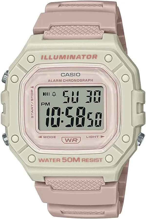 Casio W218H Series | Men’s Digital Watch | 50M WR | 1/100 Second Stopwatch | 100 SEC Chronograph | LED Backlight | Countdown