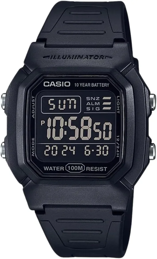 Casio W800HG Series | Men’s Digital Watch | 100 Meter Water Resistance | Multi Function Alarm | 100 SEC Stopwatch | Auto Cale