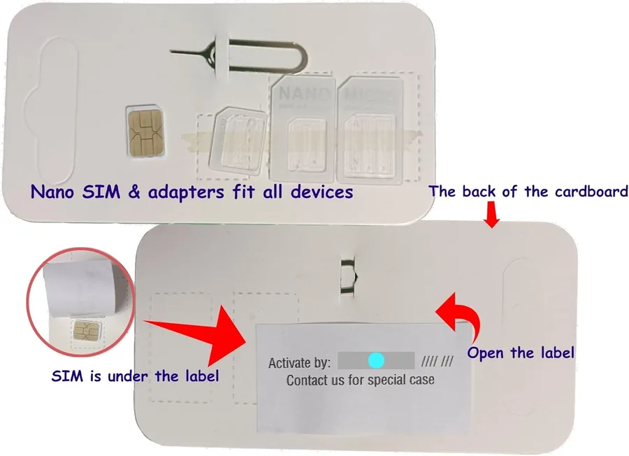 China Unicom Sim Card 5G Network 20GB Data, 300 Minutes Talk Plus 300 Texts