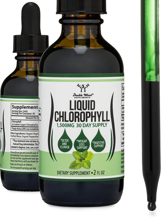 Chlorophyll Liquid Drops - for Digestion, Gut Health, Energy and Detox - Vegan Safe (Rich, Full Texture and Taste, Not Watere