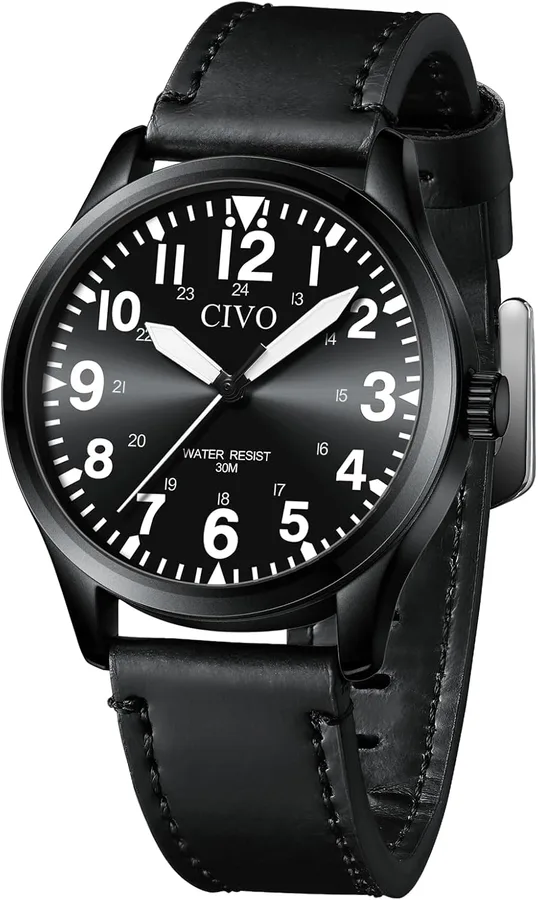 CIVO Military Watch for Men Waterproof: Analog Mens Watches Classic- Field Wrist Watches for Man