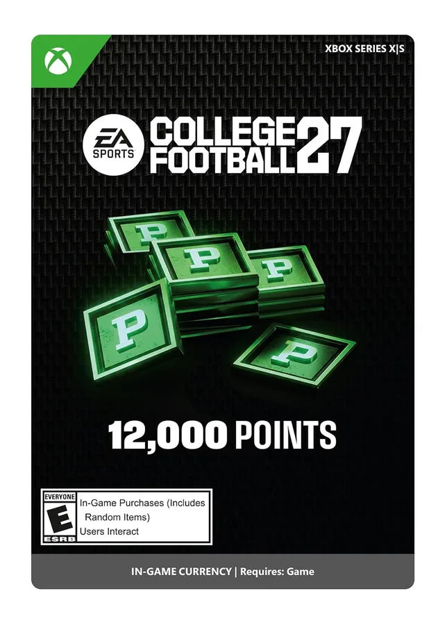 COLLEGE FOOTBALL 27 | 12,000 CUT Points | Xbox Series X|S Digital Code