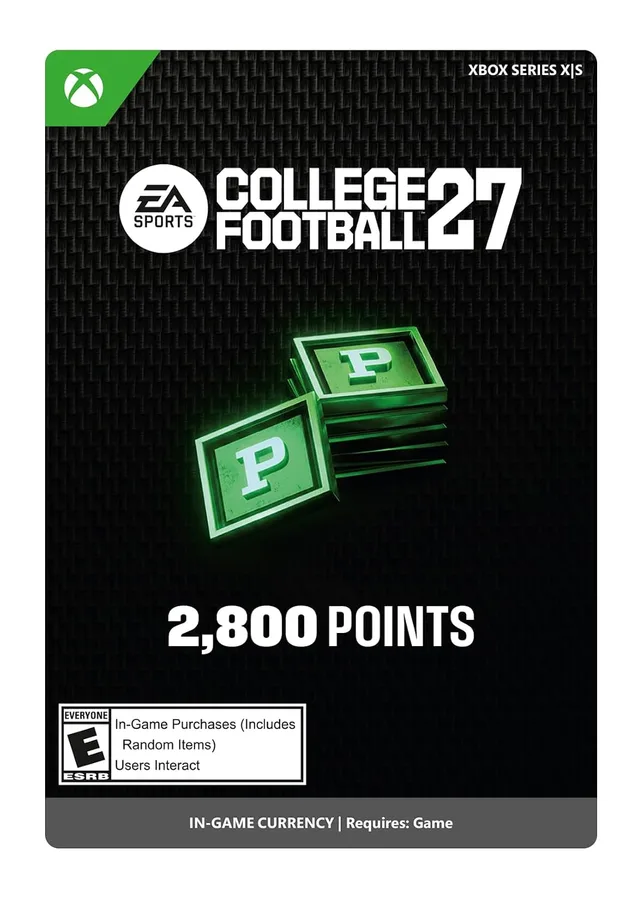 COLLEGE FOOTBALL 27 | 2,800 CUT Points | Xbox Series X|S Digital Code