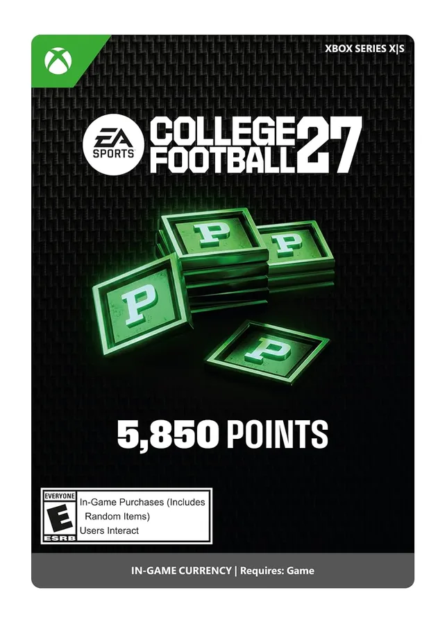 COLLEGE FOOTBALL 27 | 5,850 CUT Points | Xbox Series X|S Digital Code