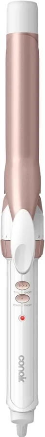 Conair Double Ceramic 1 in. Curling Iron | Double Ceramic 1 in. Barrel Creates Classic Curls on Short to Long Hair, White/Ros