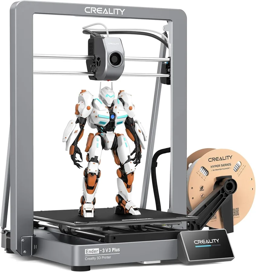 Creality Ender 3 V3 Plus 3D Printer, CoreXZ 600mm/s High-Speed Auto Leveling Direct Drive Extruder Stable Metal Build Tri-Met