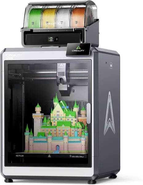 Creality K2 Plus Combo 3D Printer, Multi Color Printing with New CFS, Max 600mm/s Printing Speed, Full-auto Leveling, Next-Ge