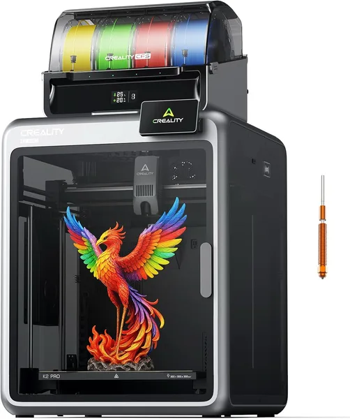 Creality K2 Pro Combo (A) 3D Printer, Multicolor 3D Printer with CFS, 600mm/s Max High-Speed, Dual AI Camera, Fully Assembled