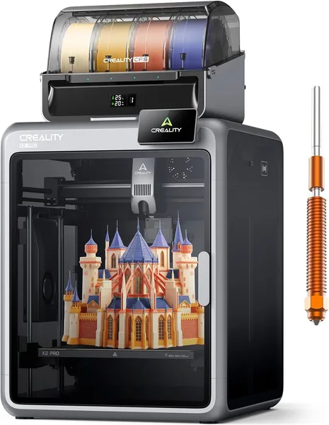 Creality K2 Pro Combo (A) 3D Printer, Multicolor Color Printing with CFS, 600mm/s High-Speed, Dual AI Camera, Active Chamber