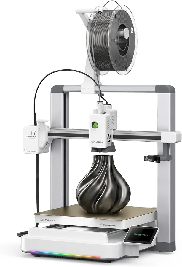 Creality SPARKX i7 3D Printer Multi Color 3D Printing 500mm/s High Speed 95% Pre-Assemble AI Photo 3D Printing RGB Light Smar