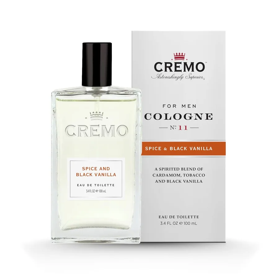 Cremo Cologne For Men - Spice & Black Vanilla Mens Cologne Spray, An Explosion of Vibrant Spices, Dark Woods and Black Vanill