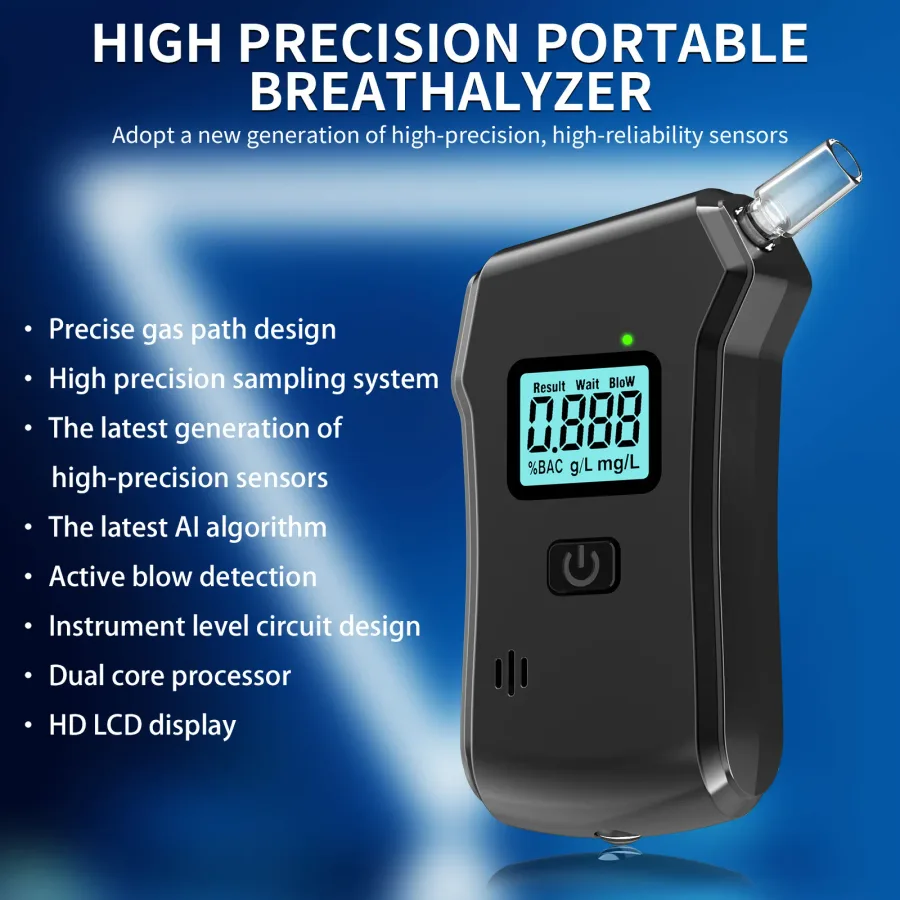 Cross border alcohol detector with mouth for measuring alcohol concentration while driving, high-precision alcohol tester