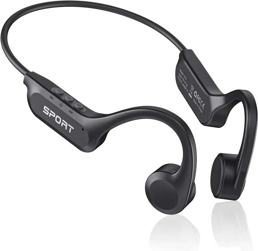 CXK Bone Conduction Headphones Bluetooth 6.0 Open Ear Headphones with Mic, Premium Loud Sound 10-Hour Playtime Bluetooth Head
