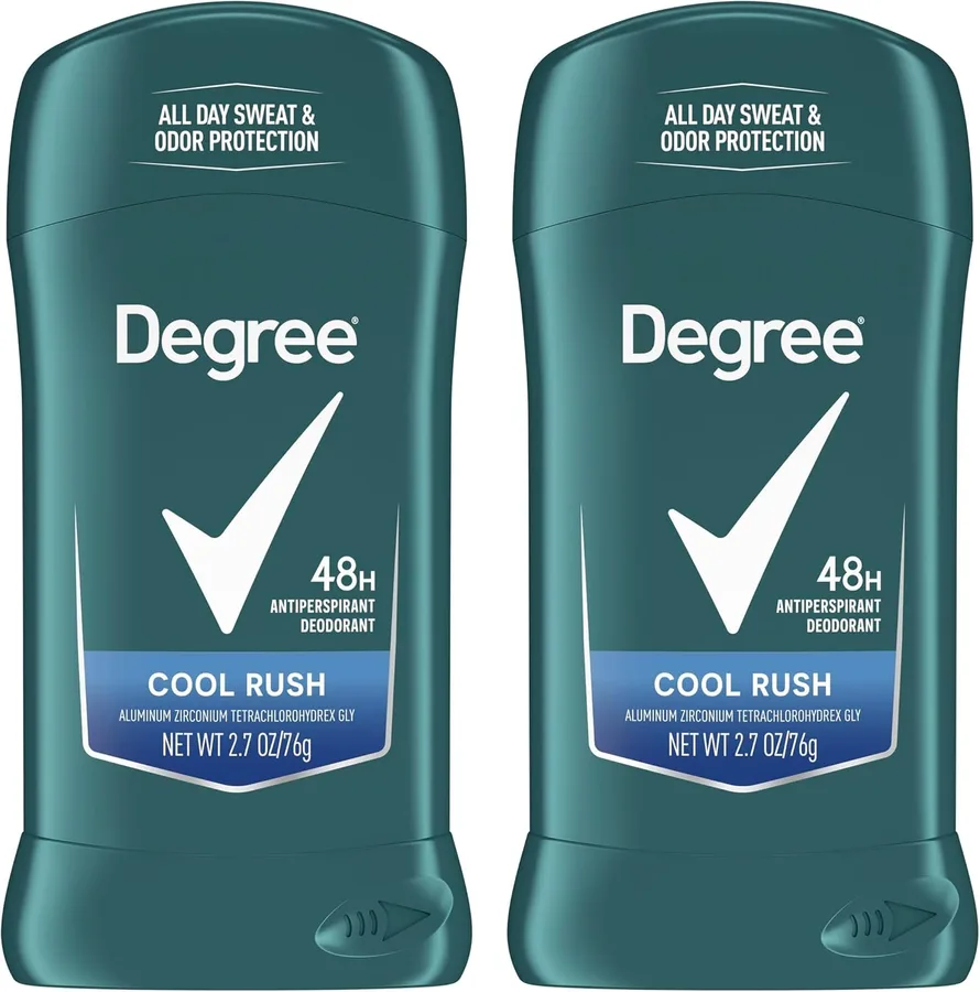 Degree Antiperspirant Deodorant Cool Rush | 48-Hour Protection | For Men | 2.7 oz, Pack of 6