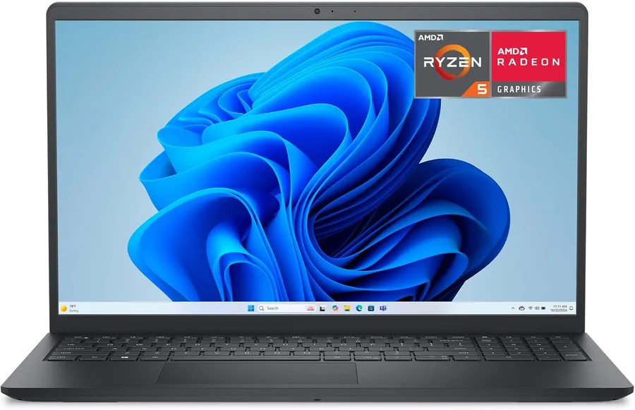 Dell 15.6 Laptop, AMD Ryzen 5 7520U with Radeon 610M, Windows 11 Home | FHD 120Hz IPS, LPDDR5, 512GB SSD, Wi‑Fi 5, Bluetooth, Carbon Black, DC15255