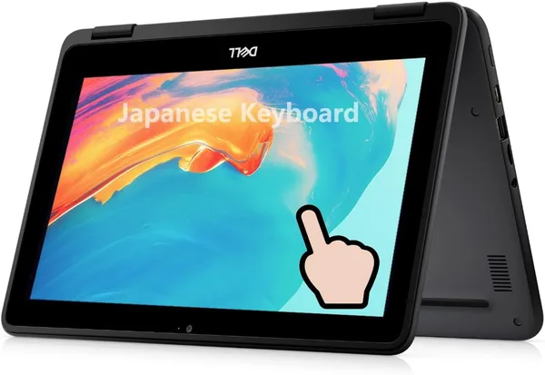 Dell Chromebook 11 3100 2-in-1 Touchscreen Laptop, 11.6" Notebook, Intel Celeron N4000, 4 GB RAM, 32GB eMMC, Japanese Keyboar