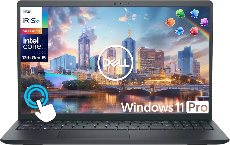 Dell Inspiron 15 Touchscreen Laptop for 2025-2026 Business Student Home, AI Computer, 15.6" FHD, 10-Core Intel i5, 16GB RAM,