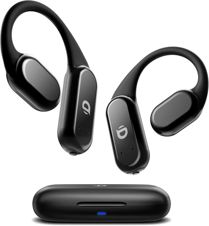 DEMICEA True Wireless Bone Conduction Earphones, OWS Open Ear Headphones with Earhooks, Bluetooth 5.3, Up to 60H Playtime wit