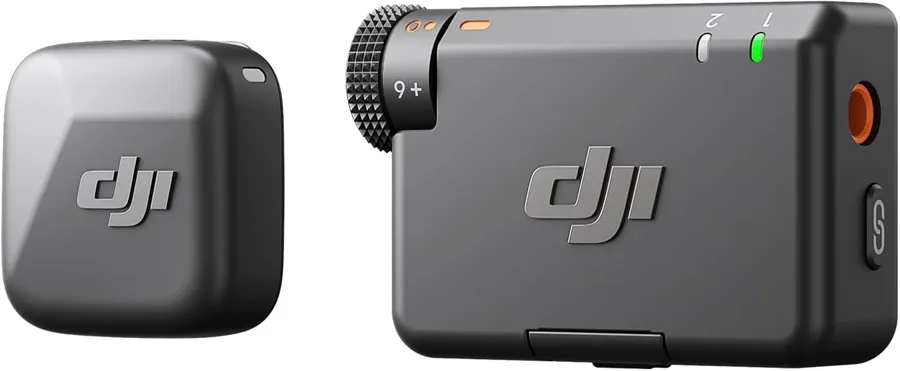 DJI Mic Mini (1 TX + 1 RX), Ultralight, Detail-Rich Audio | Noise Cancelling, Automatic Limiting, Wireless Microphone for Camera/iPhone/Android, Vlog, Streaming, 400m Transmission