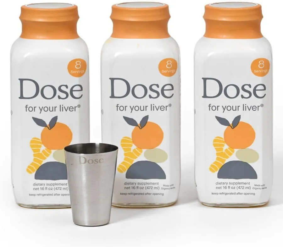 Dose for Your Liver Cleanse Detox & Repair, Made with Organic Milk Thistle Supplement with Turmeric, Dandelion, Ginger, and O