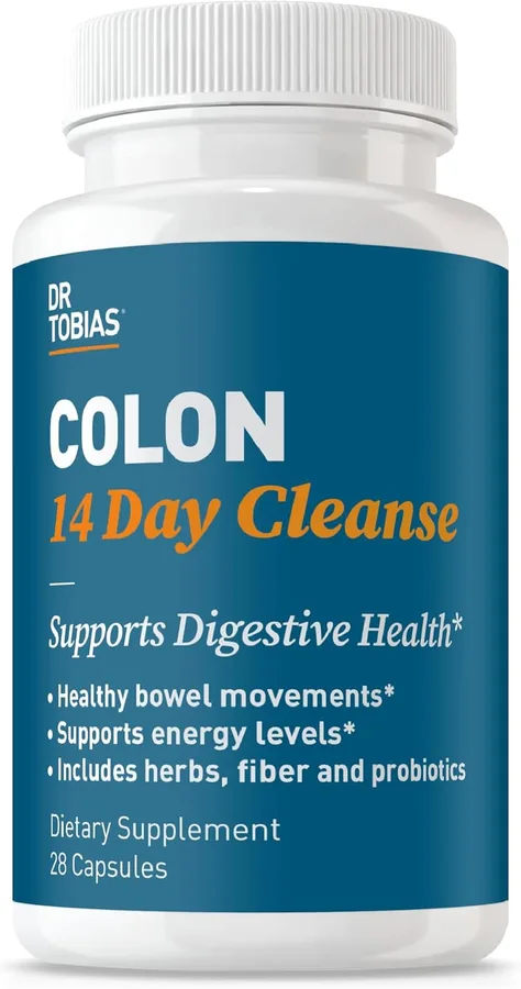 Dr. Tobias Colon Cleanse - Constipation Relief & Gut Health Support for Women & Men | 14 Day Colon Cleanser for a Gentle Colo