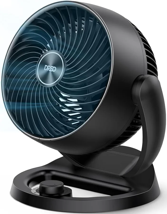 DREO Fan for Bedroom, 12 Inches, 70ft Powerful Airflow, 25db Quiet Table Air Circulator Fans for Whole Room, 120° Adjustable