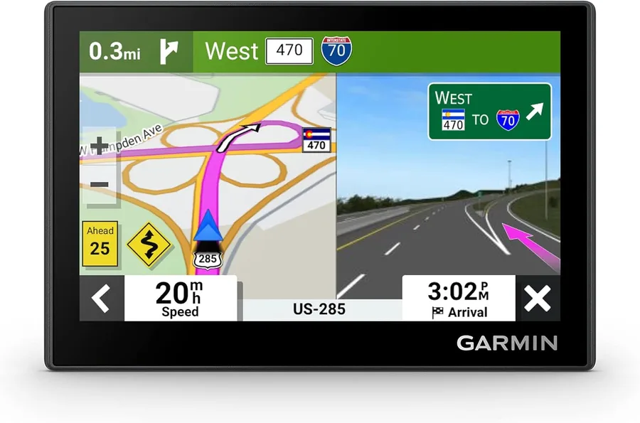 Drive™ 53 with Traffic, GPS Navigator, High-Resolution Touchscreen, Simple On-Screen Menus and Easy-to-See Map, Driver and Traffic Alerts | 5 High-Res Touchscreen, Live Traffic Via Garmin Drive App or Included Antenna, North America Maps
