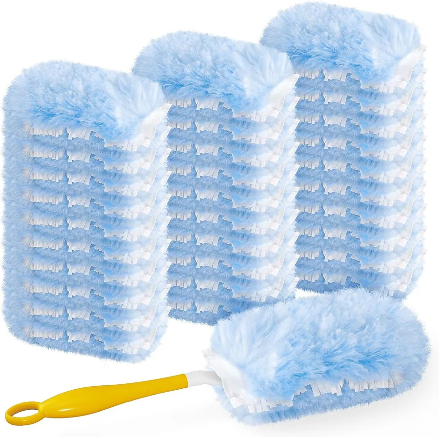 Duster Refill for Swiffer Duster, 30 Count Heavy Duty 2 Side 360° Duster Refills with 1 Handle, 4X Microfibers, Disposable Mu