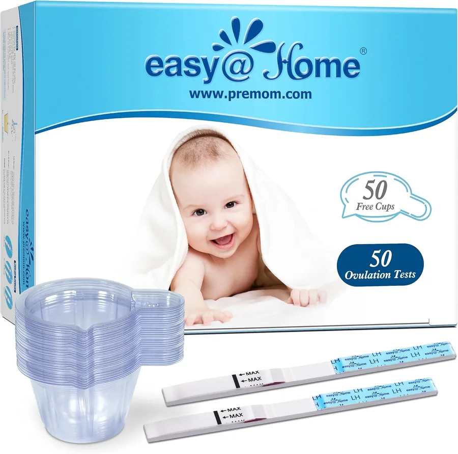 Easy@Home Ovulation Test Predictor Kit : Accurate Fertility Test for Women (Width of 5mm), Fertility Monitor Test Strips, 50