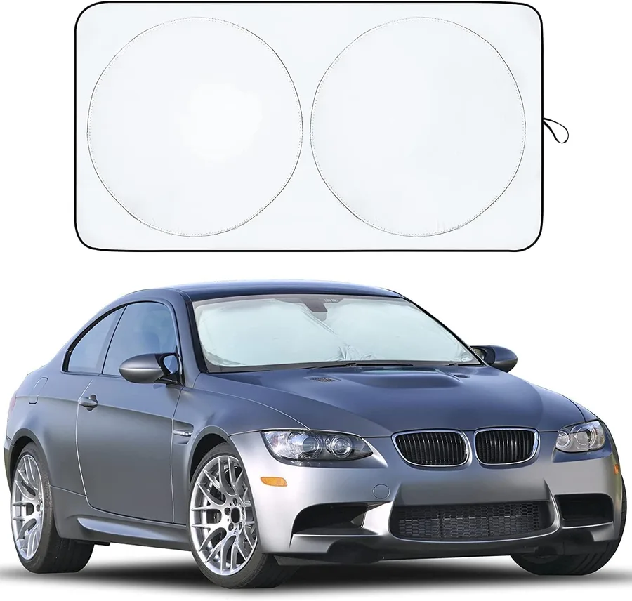 EcoNour Car Windshield Sunshade | Blocks 99% Heat & Keeps Interior Cool | Universal Fits Cars, SUVs, Trucks | Automotive Sun