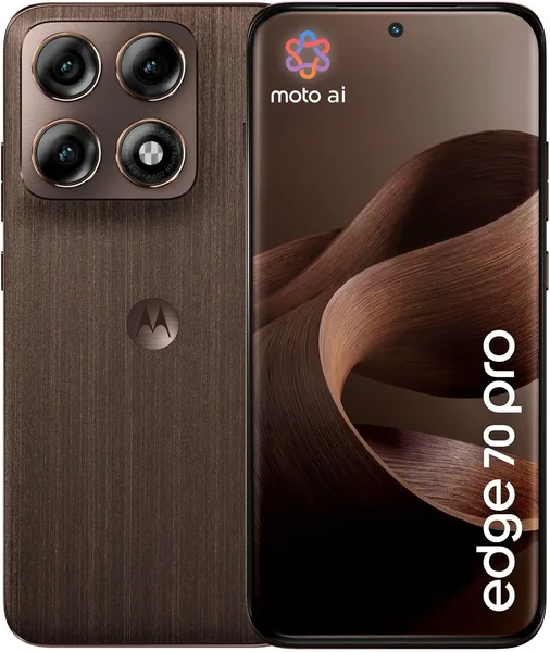 Edge 70 Pro Dual-SIM 256GB ROM + 8GB RAM (GSM Only | No CDMA) Factory Unlocked 5G Smartphone (Pantone Chicory Coffee) - International Version