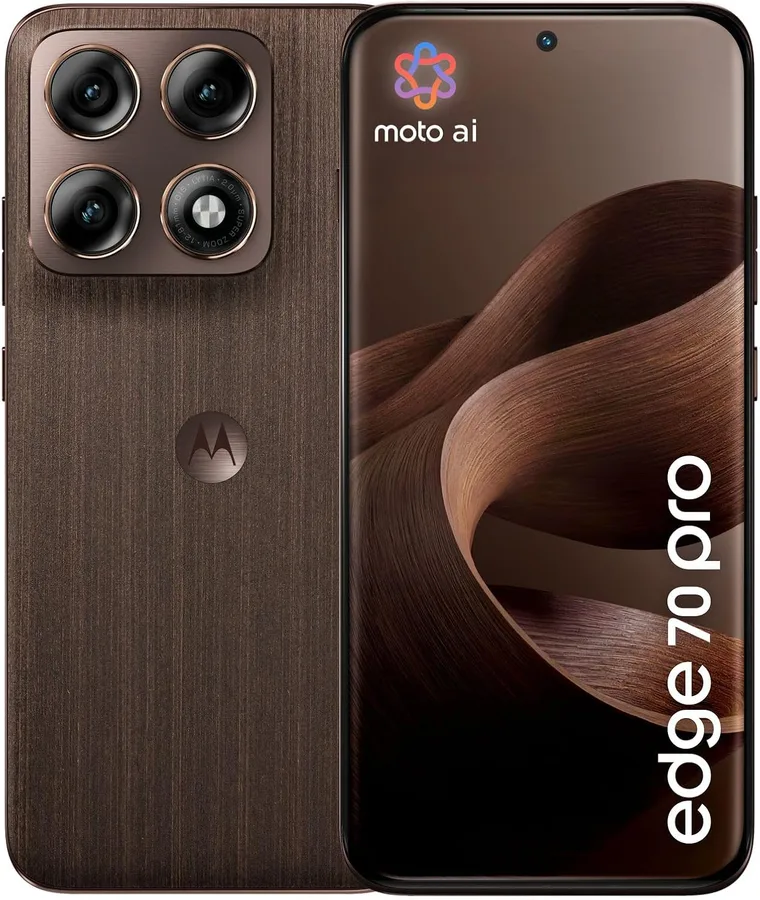Edge 70 Pro Dual-SIM 256GB ROM + 8GB RAM (GSM Only | No CDMA) Factory Unlocked 5G Smartphone (Pantone Chicory Coffee) - International Version