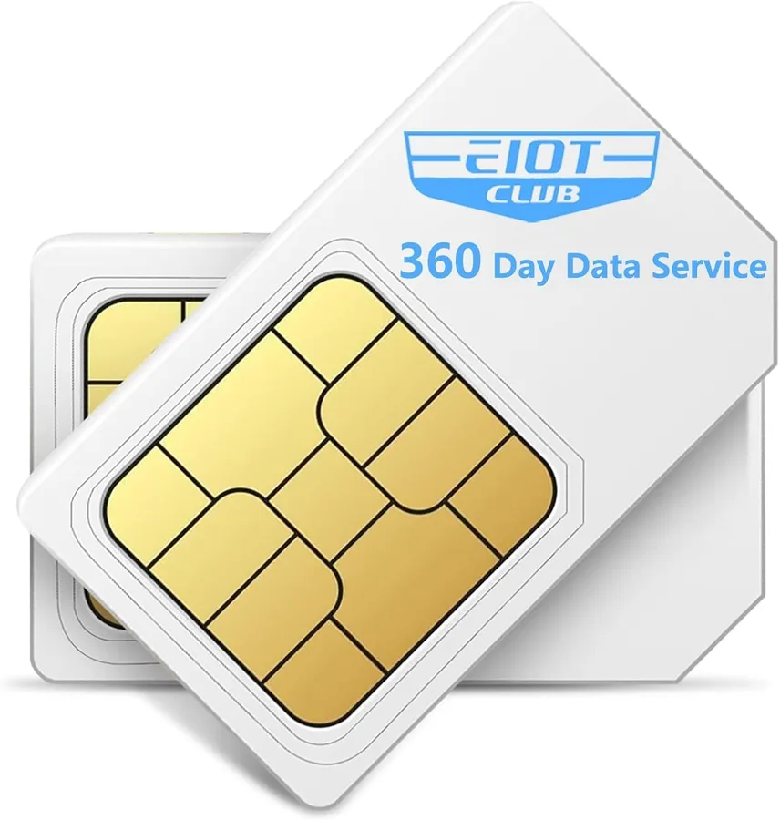 EIOTCLUB Data SIM Card for 360 Days - Compatible with USA Nationwide Networks for Unlocked Security Solar and Hunting Trail G