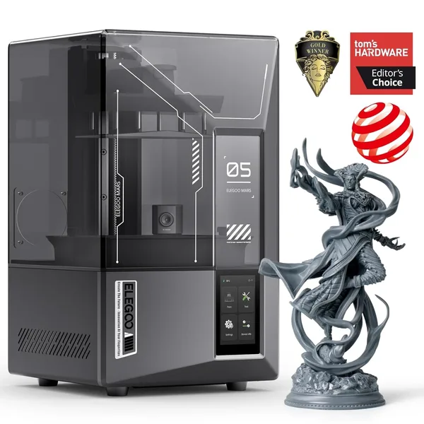 ELEGOO Mars 5 Ultra Resin 3D Printer with 7" 9K Mono LCD, 150mm/h High Speed Printing, Smart Automatic Leveling, Intelligent