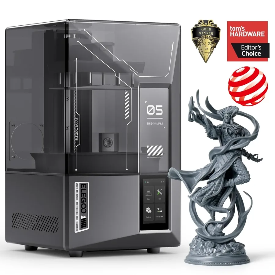 ELEGOO Mars 5 Ultra Resin 3D Printer with 7" 9K Mono LCD, 150mm/h High Speed Printing, Smart Automatic Leveling, Intelligent