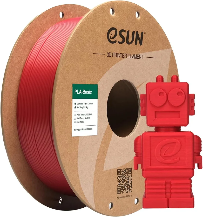 eSUN PLA Basic Filament 1.75mm, 3D Printer Filament High Speed PLA for Fast Printing, 1KG Spool (2.2 LBS) 3D Printing Filamen