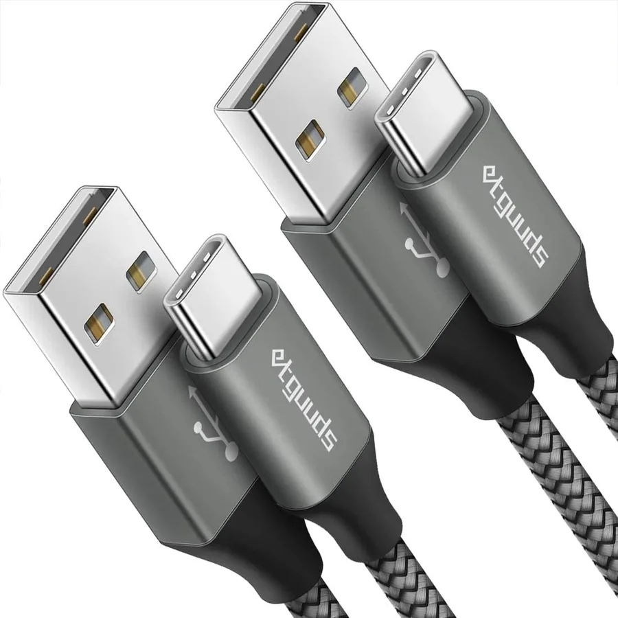 etguuds USB to USB C Cable 3ft, 2-Pack USB A to Type C Charger Cord Fast Charging for Samsung Galaxy A17 A16 A15 A26 A36 A56,