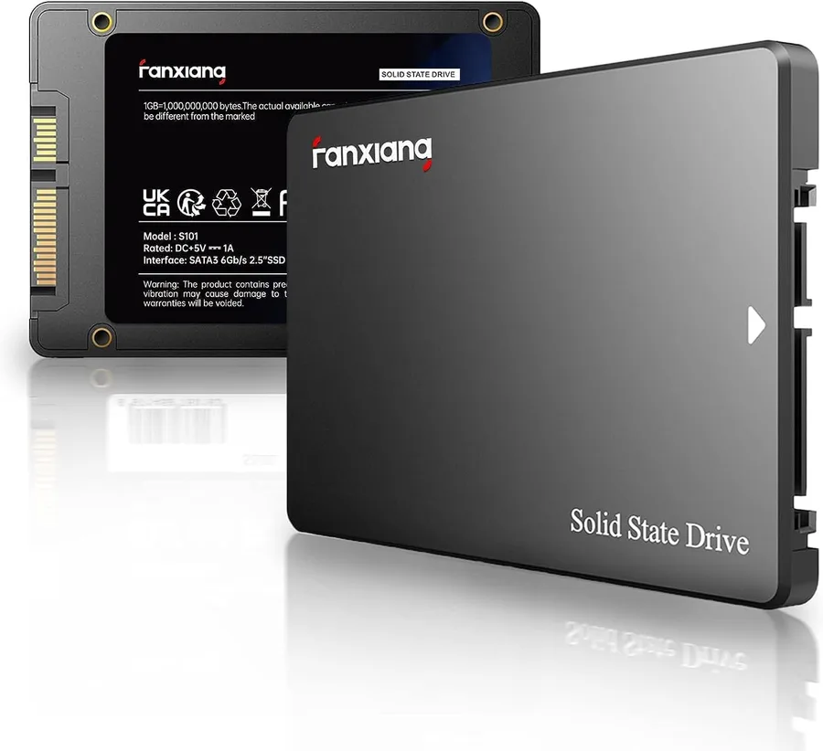 fanxiang S101 1TB SSD SATA SSD 1TB Internal Solid State Drive SATA III 6Gb/s 2.5" SSD, UP to 520MB/s, 3D NAND TLC, Upgrade Laptop PC and Desktops
