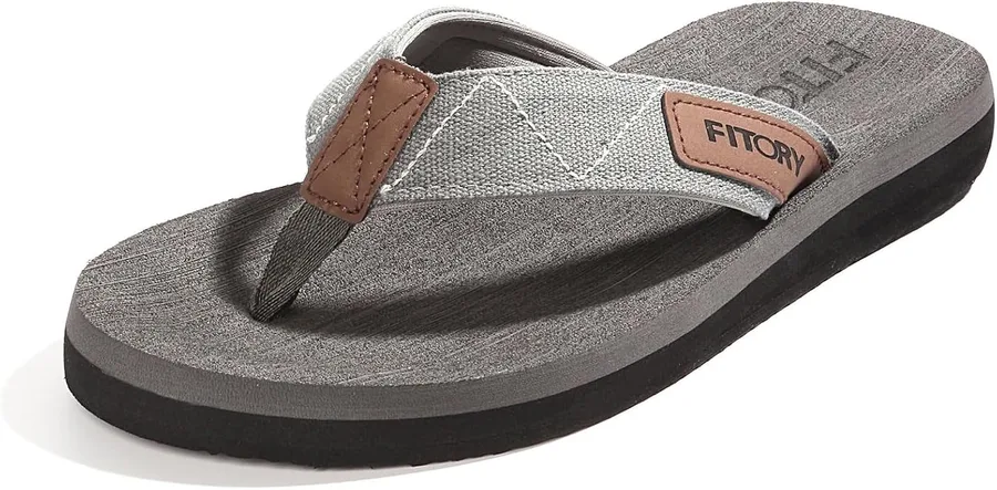 FITORY Men's Flip-Flops, Thongs Sandals Comfort Slippers for Beach