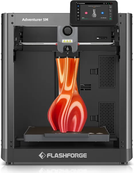 FLASHFORGE AD5M 3D Printer Fully Auto Calibration Print with 1-Click Max 600mm/s Speed, All-Metal CoreXY Structure Precise Pr