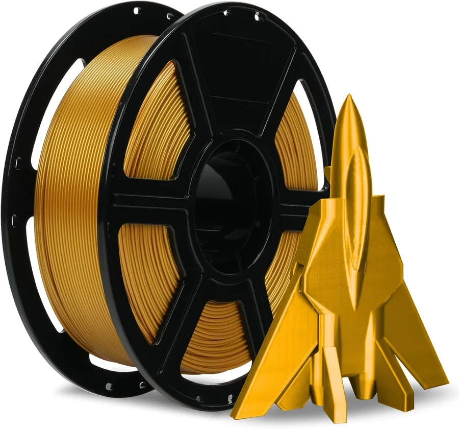 FLASHFORGE Rapid PETG Filament 1.75mm Metallic Bright Gold, Max 600mm/s High Speed Printing, 3D Printer Filament 1kg Spool, D