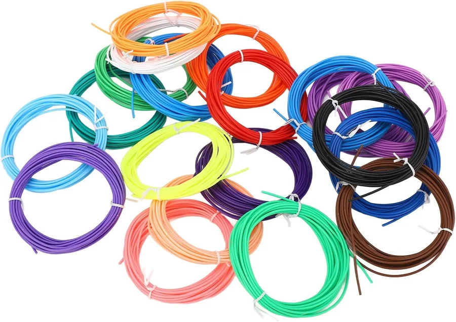 FUZHUI 3D Pen Filament Refills, 3D PCL Pen Filament, 1.75mm 3D Printing Pen Refills, Assorted 20 - Color 3D Pen Filament Set,