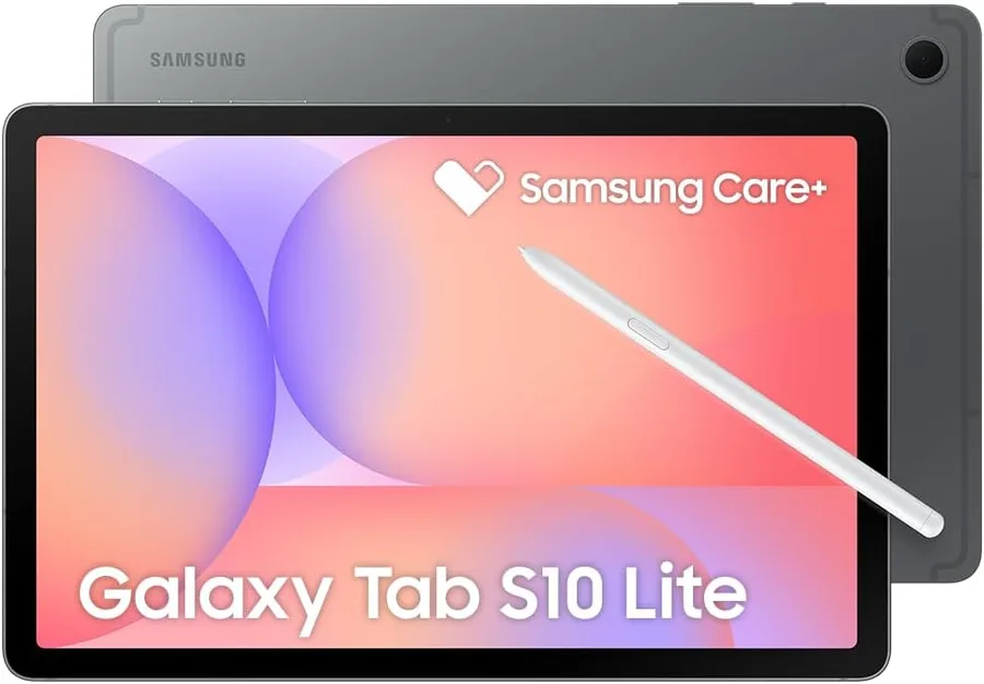 Galaxy Tab S10 Lite with S-Pen | 128GB, 6GB RAM, Wi-Fi Only | 10.9” 90Hz LCD, Android 15 WiFi 6 Tablet, All Day Battery | International Model X400 | 256GB SD Card Bundle, Gray